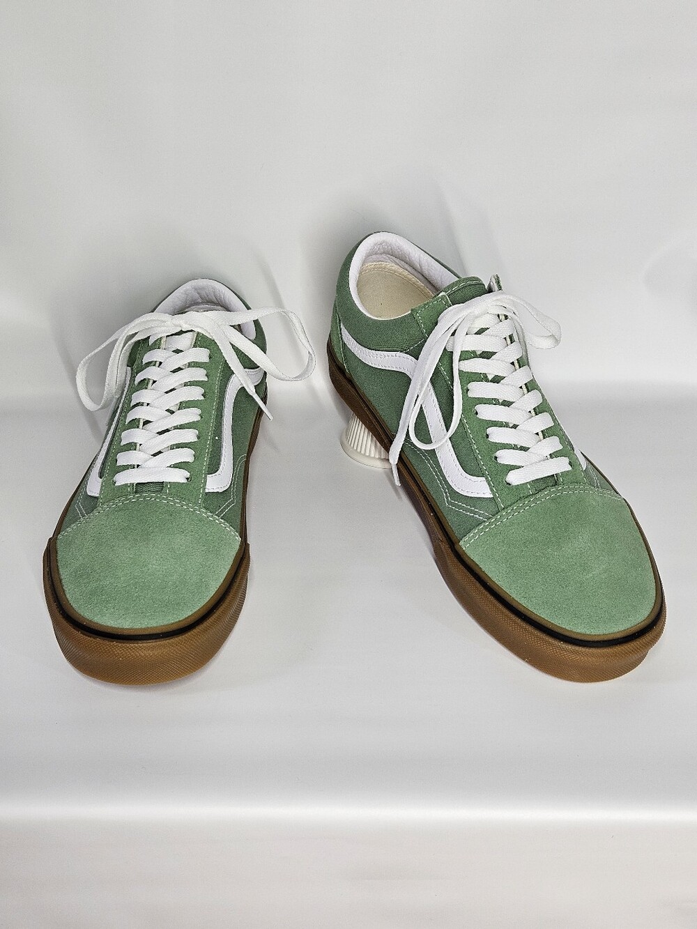 Vans Men's 10/W11.5 NEW Sneakers Old Skool Suede Leather Duck Green Gum Sole